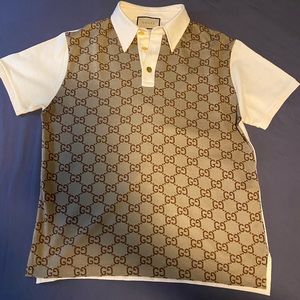 Jumbo GG cotton silk jacquard polo